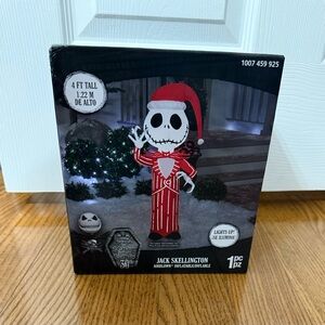 Disney Jack Skellington Red Santa Suit Inflatable